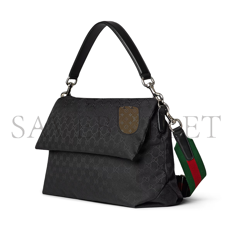 GUCCI MEDIUM GG CROSSBODY BAG WITH WEB ‎821616 (36*25*12cm)
